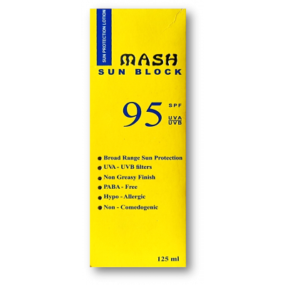 MASH SUN BLOCK 95 SPF UVA / UVB SUN PROTECTION LOTION 125 ML